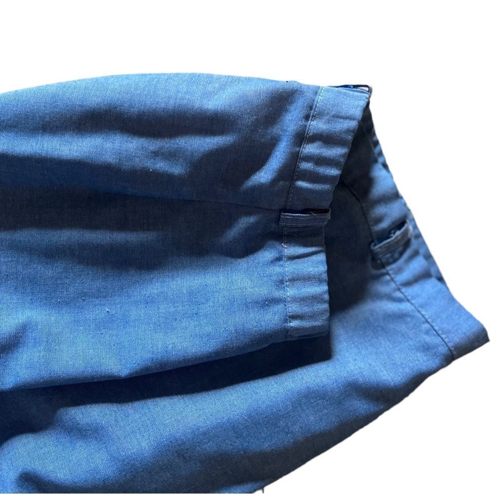 Russ Sz 18 Jacket and Pants Lite cotton lt blue with white piping edges vintage - Picture 6 of 8